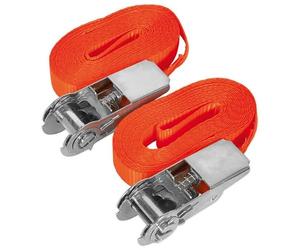 RATCHET TIE DOWN STRAPS, ENDLESS, 5M, X2 84105025 By HILKA TOOLS & Best Price Square