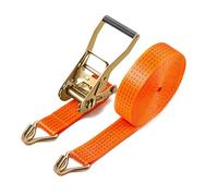 Ratchet Tie Down Straps Orange Automatic Lock Tie-Down Straps PET Webbing All-Steel Tensioner 3.8cm/5cm 2M-22M(Orange 5cm,8M)