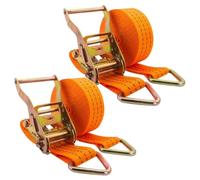Ratchet Tie Down Straps Set, 11023 lbs Break Strength, Heavy Duty Ratchet Straps with Double Triangular Loops for Moving Appliances Boat ATV Truck Trailer Kayak(2sets,25m/82Ft)