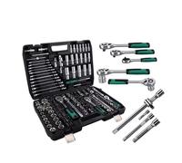 Ratchet Tool and Case 216PCS Ratchet Wrench Set 1/4" 3/8" 1/2" Ratchet Spanner Screwdriver With 24-Tooth Ratchet Wrench For Automotive Repair