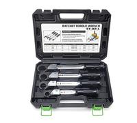 Ratchet Torque Wrench Kit, 18-75 Nm Adjustable HVAC Service Wrench, Copper Cap Bell Mouth Wrench for 1/4",3/8",1/2'',5/8" Copper Tube, Open End Torque Wrench Refrigeration Air Conditioning Wrench