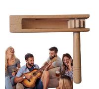Ratchet Wooden Noisemaker - Handheld Beautiful Shape Woodens Spinner Rattle, Percussion Style Musical Instrument Noise Maker | Loud Audible Equipment For Sports Events Parties Celebrations Family