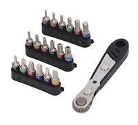 Ratchet Wrench Set, 19 in 1 Chrome Vanadium Steel High Torque 16 Tooth Reversible Ratchet Accurate Adjustment Drive Socket Set Magnetic Design Ratchet Socket Wrench Set