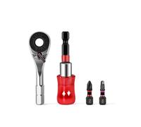 Ratchet Wrench Set, 72 Teeth 1/4" Ratchet Wrench for Tight Spaces, Magnetic Locking Bit Holder and Driver Bit