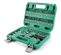 Ratchet Wrench Socket & Bit Set 46pcs, with 72-Tooth Ratchet Wrench, 1/4" Drive Hex Sockets, Bit Sockets, Extension Bars & Storage Case for DIY, Car Repair & Household Maintenance