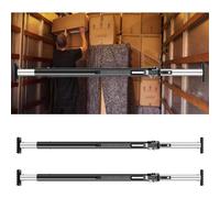 Ratcheting Cargo Bar，，Adjustable Black Cargo Barrier Bars for Pickup Trucks & Minivans, Aluminum Anti-Mobility Cross Bars with Non-Slip Pads, Supports 300KG/660LBS (2 pcs