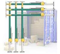 Ratcheting Cargo Bar，，Adjustable Ratcheting Cargo Bar 7.4' to 8.7' - 6 Non-Slip Load Stabilizer Bars for Enclosed Vans, Reefers, Box Trucks - Heavy-Duty Aluminum Cargo Co