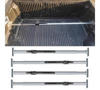Ratcheting Cargo Bar,Extendable Pickup Bed Cargo Bar with Large Non-Slip Pad, Steel Truck Bed Bars to Stop Sliding, Extra Long Cargo Barrier for Caravan (4 Roots 2.35)