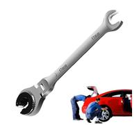 Ratcheting Flare Nut Wrench | Ratcheting Wrench with 180°Open Rotation | Double Open-end Plum Bayonet Quick Ratchet for Tube Hose Oil Pipe Repairment