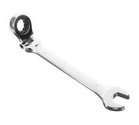 Ratcheting Open End Wrench with Flexible Head Steel Double Head Tool