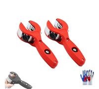 Ratcheting Pipe Cutter,-Hand Fast Pipe Cutting Tool, for Cutting 5/16-1-1/8 Inch Stainless Steel Copper Aluminium, 2 in 1 Close Quarters Tube Compact Cutters(2*red)