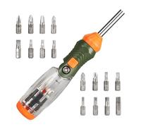 Ratcheting Screw Driver | Household Screw Driver - 16 in 1 Compact Ergonomic Design Adjustable Angled Screwdriver for Electrician Tools for Computer Automotive Industrial