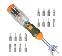 Ratcheting Screw Driver - Screw Driver Repair Tool - 16 in 1 Screwdriver Tools Adjustable Angled Compact for Electrician Industrial Automotive Plumbing Repair Computer