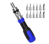 Ratcheting Screwdriver Set | Magnetic 13-in-1 Portable Precision,Flathead Phillips Hex Screwdriver | for Mechanic Automotive Appliance HVAC Home Workshop