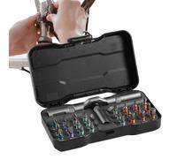 Ratcheting Screwdriver Set - Magnetic Screw Driver Set - Compact T-Handle Repair Tool Kit with Bits for Electronics, Automotive Maintenance, Household Appliances, Laptops, Computers