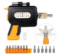 Ratcheting Screwdriver Set with Adjustable Handle 45° 90° 180° Foldable 16 in 1 Multi Screwdriver Set Ratcheting Screw Driver Magnetic w/ 14 Bit for Professional Maintenance(Orange)