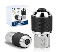 Ratcheting Tap Socket Set 2pcs with Adjustable Jaws, Hex Drive & 3/8" Drive Dual Drive, Tap Holder for Tight Spaces, Compatible with Taps, Reamers, Screw Extractors (#6-1/2") ,Cr-Mo Steel