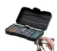 Ratcheting Tool Kit - 24-in-1 Bit Wrench Set | Professional Crafts - Home Workshop Screwdriver Ratchet Combination Durable Chrome Vanadium Material Repair Fix Build