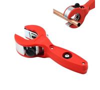 Ratcheting Tubing Cutter 8-29mm, 2 in 1 Pipe Cutter for Copper Aluminum Stainless Steel, Ratchet Pipe Cutters, Close Quarters Plumbing Tool for Tight Spaces (Red)