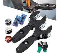 Ratcheting Tubing Cutter, Copper Pipe Cutter, 2 in 1 Close Quarters Tube Compact Cutter, Ratcheting Pvc Cutter, for Cutting 1/4" To 7/8" Copper, PPR, Plastic Hoses, Soft Metal Pipes (2pcs-Black)