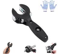 Ratcheting Tubing Cutter, Ratchet-Type Pipe Cutter, Ratcheting Pipe Cutter, One-Hand Fast Pipe Cutting Tool, 1/4" to 7/8", for Copper Aluminum Iron, PVC, Soft Metals (Black:6-29mm)