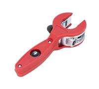 Ratcheting Tubing Cutter, Ratcheting Pipe Cutter, 2 in 1 Close Quarters Pipe Compact Cutting Tool for Copper PVC PPR Plastic Hose Cutter, Ratcheting PVC Cutter for Plumbers (Red)