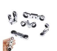 Ratcheting Wrench - Double Drive Flex Head Wrenches,180 Degree Foldable Spanner, 3/4 Inch Retractable Tool for Electronics Automotive Construction Repair