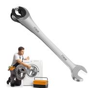 Ratcheting Wrench - Metric Ratcheting Tubing Wrench Set | Double Open-end Plum Bayonet Quick Ratchet for Tube Hose Oil Pipe Repairment