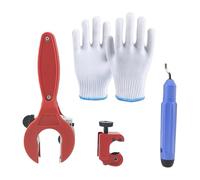 Ratchets Tube Cutter Set for Tight Space 5/16" to 1-1/8" Copper Aluminum Pipe Cutter Includes Gloves Ratchets Scissor