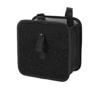 RATCHROLL 1 Pcs Universal Car Trash Can Hanging 9.1" Length 5.5" Width 9.1" Height Trash Bin Black Fabric Rhinestone