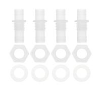RATCHROLL 1 Set Plastic Hose Barb Fitting 15/32" Hose Barb Thru-Bulk Bulkhead Fitting Clear PP