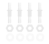 RATCHROLL 1 Set Plastic Hose Barb Fitting 15/64" Hose Barb Thru-Bulk Bulkhead Connector Clear PP