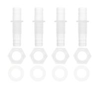 RATCHROLL 1 Set Plastic Hose Barb Fitting 23/64" Hose Barb Thru-Bulk Bulkhead Fitting Clear PP