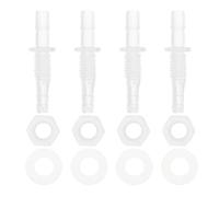 RATCHROLL 1 Set Plastic Hose Barb Fitting 3/16" x 15/64" Hose Barb Thru-Bulk Bulkhead Fitting Clear PP