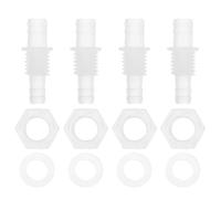 RATCHROLL 1 Set Plastic Hose Barb Fitting 5/16" x 25/64" Hose Barb Thru-Bulk Bulkhead Fitting Clear PP