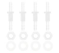 RATCHROLL 1 Set Plastic Hose Barb Fitting 5/32" Hose Barb Thru-Bulk Bulkhead Connector Clear PP