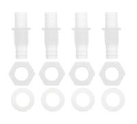 RATCHROLL 1 Set Plastic Hose Barb Fitting 7/16" x 15/32" Hose Barb Thru-Bulk Bulkhead Fitting Clear PP