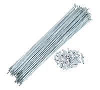 RATCHROLL 1 Set Universal Bicycle Spokes 12G 255mm Length Bike Wheel Spokes Nipple Silver Tone Carbon Steel Galvanized