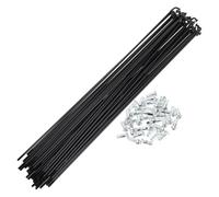 RATCHROLL 1 Set Universal Bicycle Spokes 12G 305mm Length Bike Wheel Spokes Nipple Black Carbon Steel