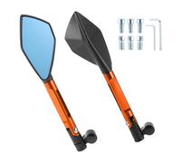 RATCHROLL 1 Set Universal Motorcycle Rear View Mirrors Adjustable Bar End Side Mirrors Mount M8/M10 Black Orange Aluminum Alloy Aluminum Polygonal Shape