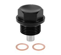 RATCHROLL 1 Set Universal Oil Drain Plug Anti Leakage Oil Pan Drain Bolt Screw Thread Repair with Gasket Magnetic Black Aluminum Alloy Copper M18x1.5