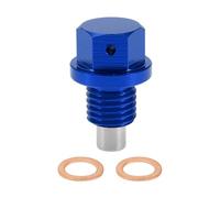 RATCHROLL 1 Set Universal Oil Drain Plug Anti Leakage Oil Pan Drain Bolt Screw Thread Repair with Gasket Magnetic Blue Aluminum Alloy Copper M12x1.5