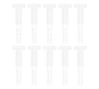 RATCHROLL 10 Pcs Plastic Hose Barb Fitting 1/8" Hose ID Barb M6 Male Thread Thru-Bulk Bulkhead Fittings Clear PP