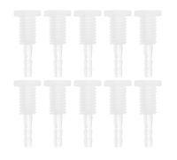 RATCHROLL 10 Pcs Plastic Hose Barb Fitting 1/8" Hose ID Barb M8 Male Thread Thru-Bulk Bulkhead Fittings Clear PP