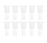 RATCHROLL 10 Pcs Plastic Hose Barb Fitting 15/64" Hose ID Barb M12 Male Thread Thru-Bulk Bulkhead Fittings Clear PP