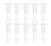 RATCHROLL 10 Pcs Plastic Hose Barb Fitting 3/16" Hose ID Barb M8 Male Thread Thru-Bulk Bulkhead Fittings Clear PP