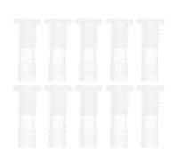 RATCHROLL 10 Pcs Plastic Hose Barb Fitting 5/16" Hose ID Barb M10 Male Thread Thru-Bulk Bulkhead Fittings Clear PP