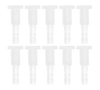 RATCHROLL 10 Pcs Plastic Hose Barb Fitting 5/32" Hose ID Barb M8 Male Thread Thru-Bulk Bulkhead Fittings Clear PP