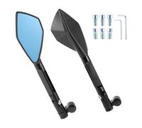 RATCHROLL 1set Universal Motorcycle Rear View Mirrors Adjustable Bar End Side Mirrors Mount M8/M10 Black Blue Aluminum Alloy Aluminum Polygonal Shape