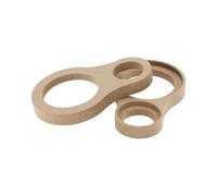 RATCHROLL 2 Pcs Universal Speaker Spacer Ring Adapter Dual Rings Waterproof for 1.2" for 3" Speaker Mounting Spacer Bracket Ring Brown Wood